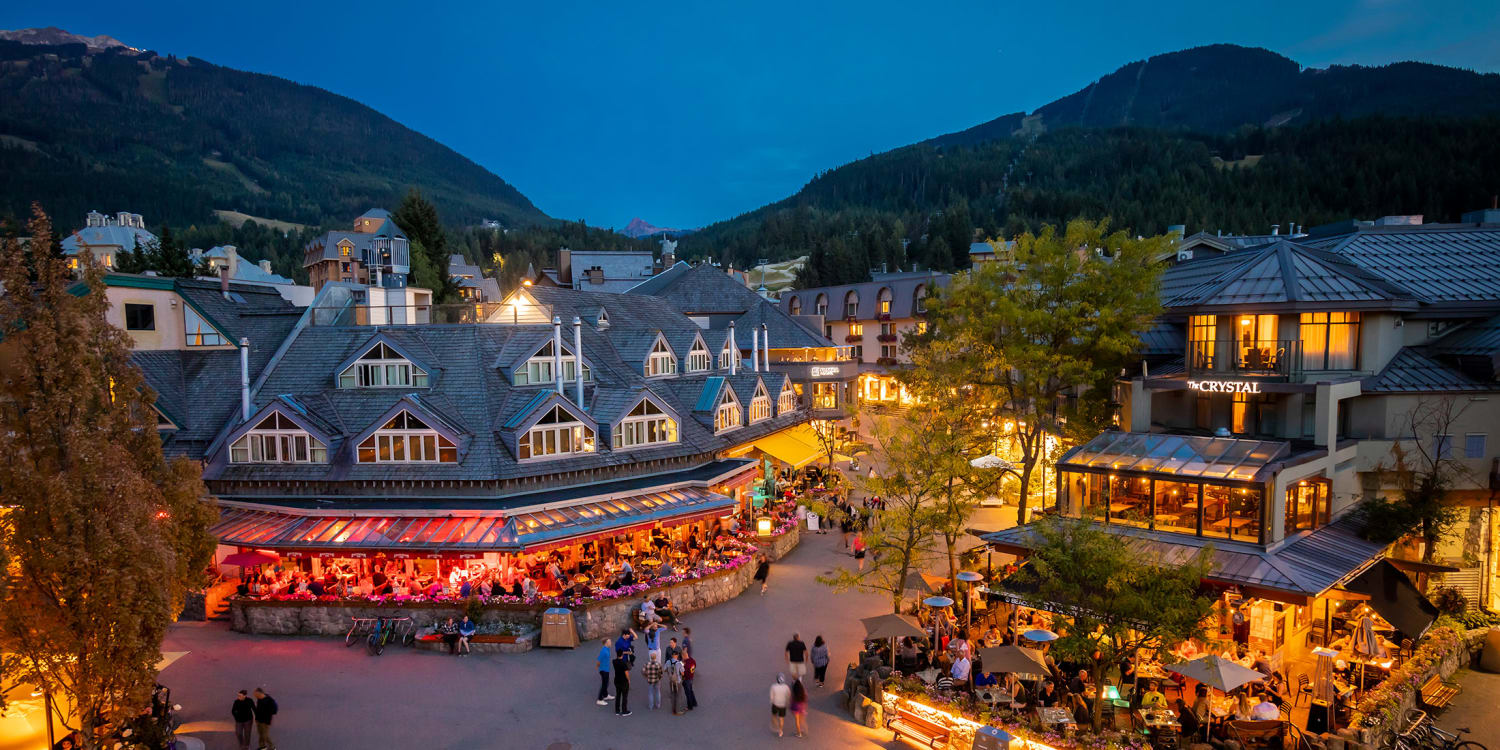 Whistler Village at night